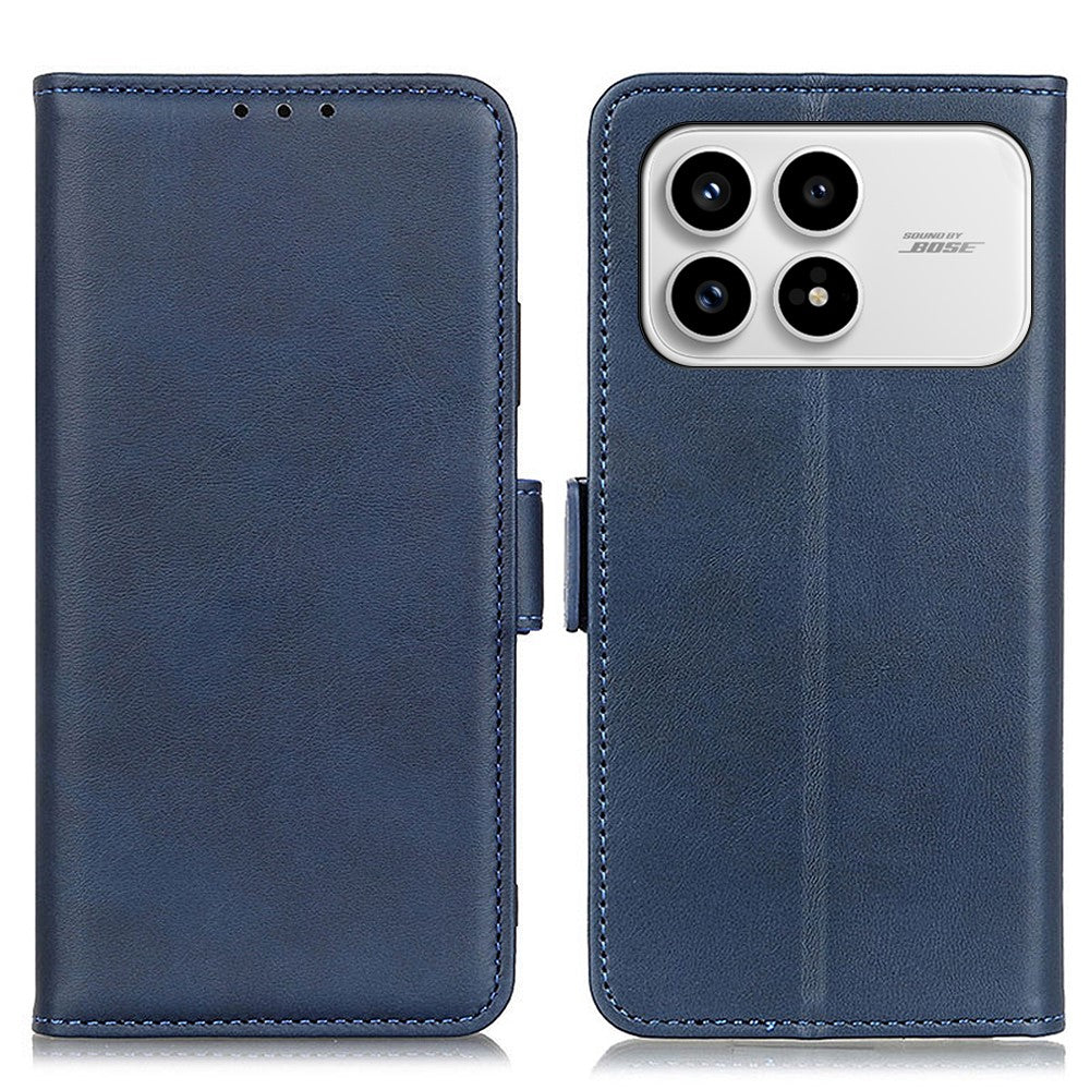 For Xiaomi Redmi K90 5G / Poco F8 Pro 5G Case Stand Cowhide Texture PU Leather Phone Cover