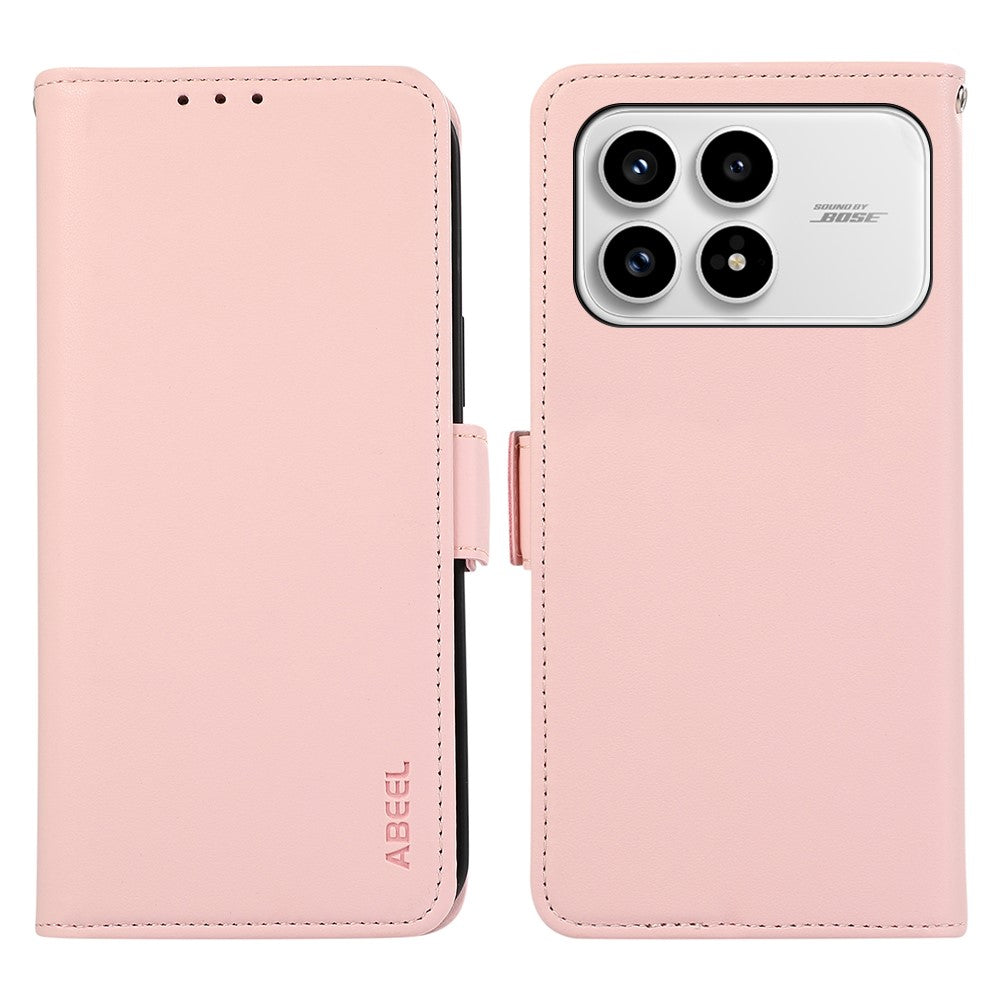 ABEEL For Xiaomi Redmi K90 5G / Poco F8 Pro 5G Case Leather Phone Cover with RFID Blocking Wallet