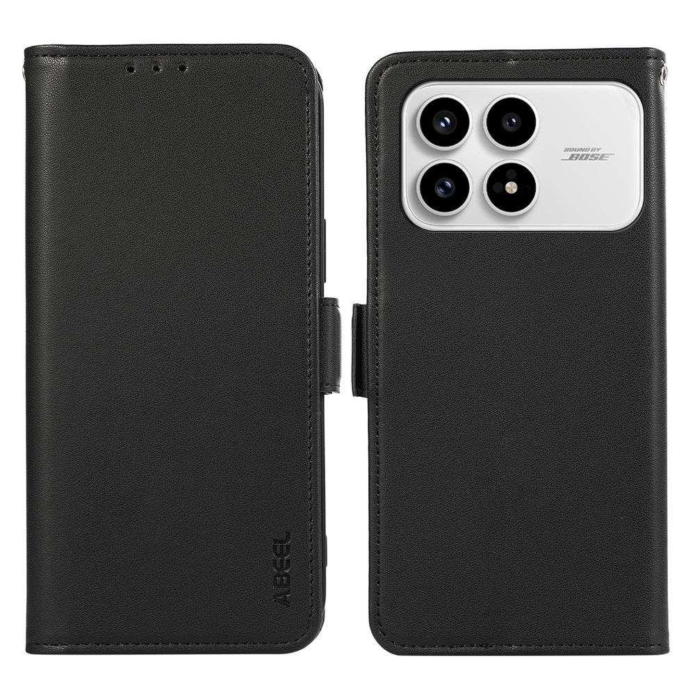 ABEEL For Xiaomi Redmi K90 5G / Poco F8 Pro 5G Case Leather Phone Cover with RFID Blocking Wallet