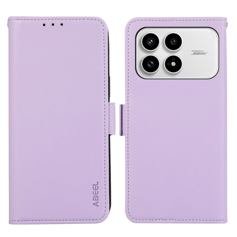 ABEEL For Xiaomi Redmi K90 5G / Poco F8 Pro 5G Case Leather Phone Cover with RFID Blocking Wallet
