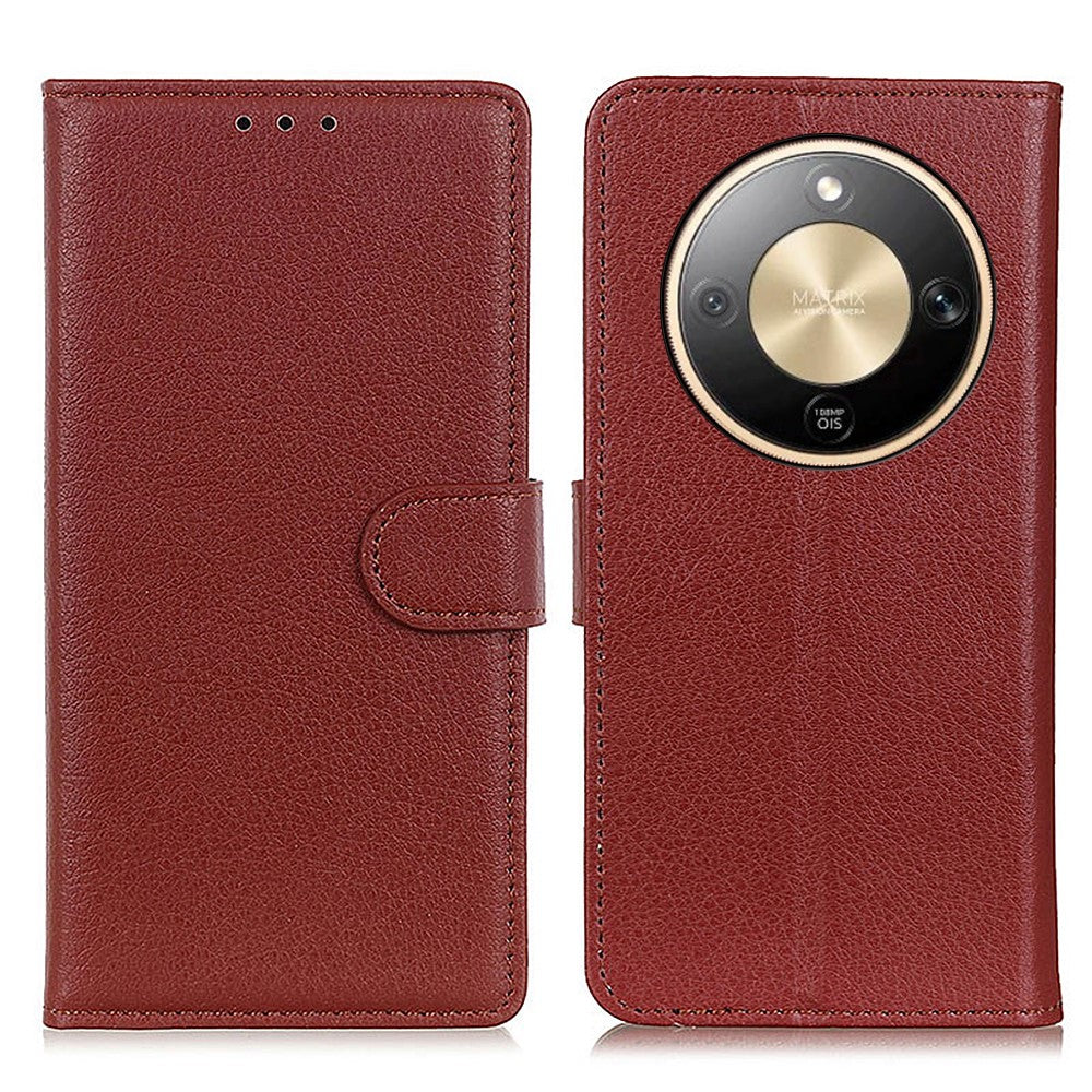 For Honor Magic8 Lite 5G / X9d 5G / X70 5G Wallet Case PU Leather Phone Cover Litchi Texture