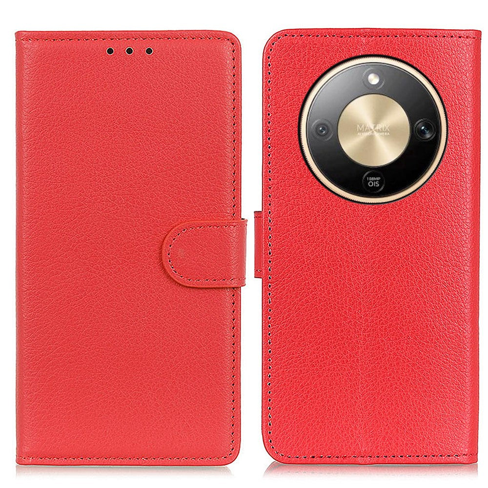 For Honor Magic8 Lite 5G / X9d 5G / X70 5G Wallet Case PU Leather Phone Cover Litchi Texture