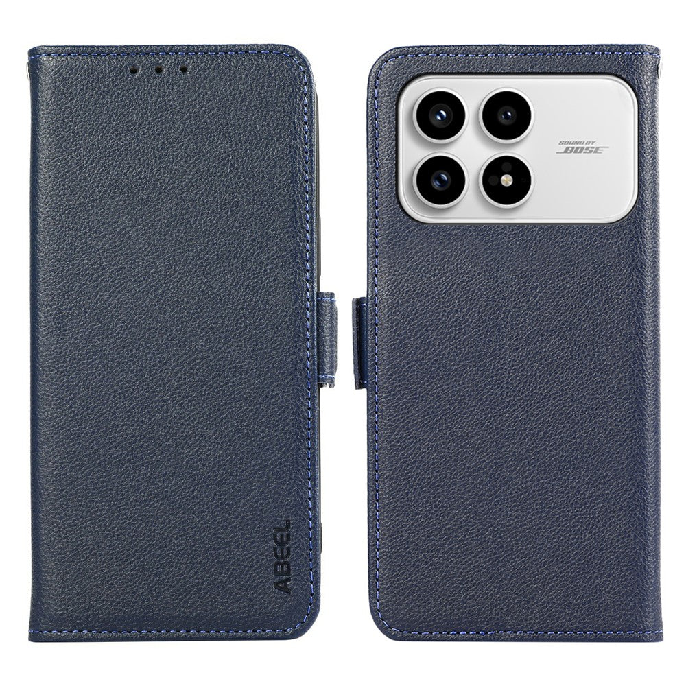 ABEEL För Xiaomi Redmi K90 5G / Poco F8 Pro 5G Skal Litchi Textur Läder RFID-blockerande mobilskal