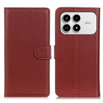 For Xiaomi Redmi K90 5G / Poco F8 Pro 5G Wallet Case PU Leather Phone Cover Litchi Texture