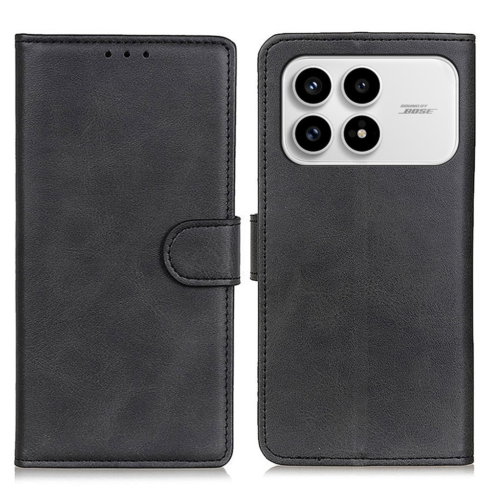 For Xiaomi Redmi K90 5G / Poco F8 Pro 5G Case Cowhide Texture Leather Wallet Stand Phone Cover