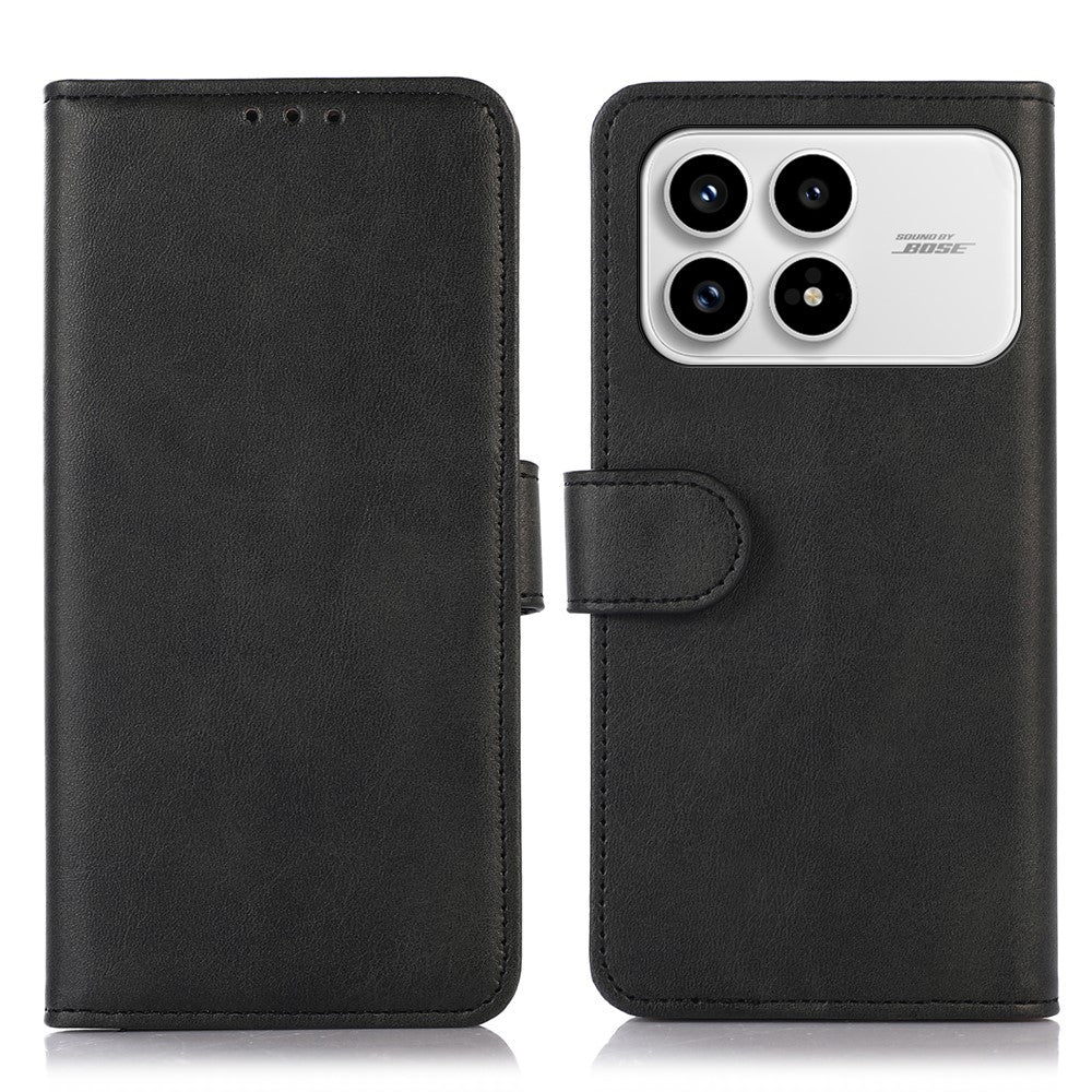 For Xiaomi Redmi K90 5G / Poco F8 Pro 5G Case Cowhide Texture Leather Wallet Phone Cover with Stand