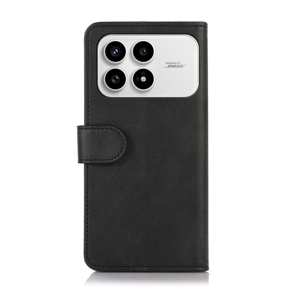 For Xiaomi Redmi K90 5G / Poco F8 Pro 5G Case Cowhide Texture Leather Wallet Phone Cover with Stand