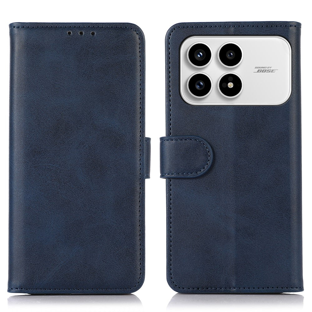 For Xiaomi Redmi K90 5G / Poco F8 Pro 5G Case Cowhide Texture Leather Wallet Phone Cover with Stand