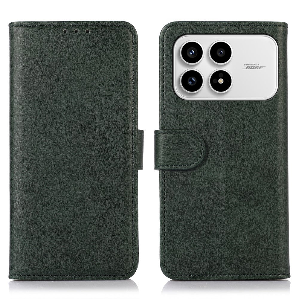For Xiaomi Redmi K90 5G / Poco F8 Pro 5G Case Cowhide Texture Leather Wallet Phone Cover with Stand