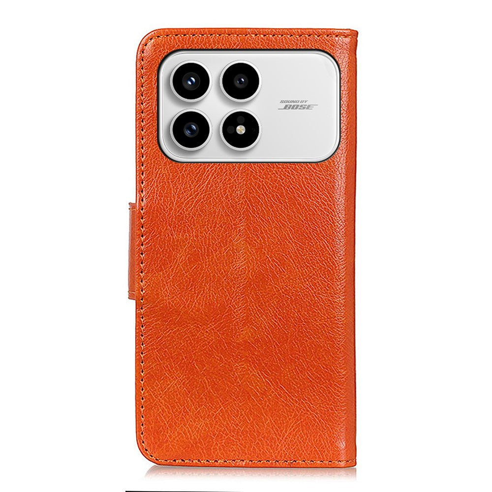 For Xiaomi Redmi K90 5G / Poco F8 Pro 5G Case Nappa Texture Split Leather Wallet Phone Cover
