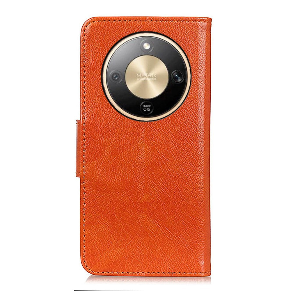 Wallet Case For Honor Magic8 Lite 5G  /  X70 5G  /  X9d 5G Nappa Texture Split Leather Phone Cover