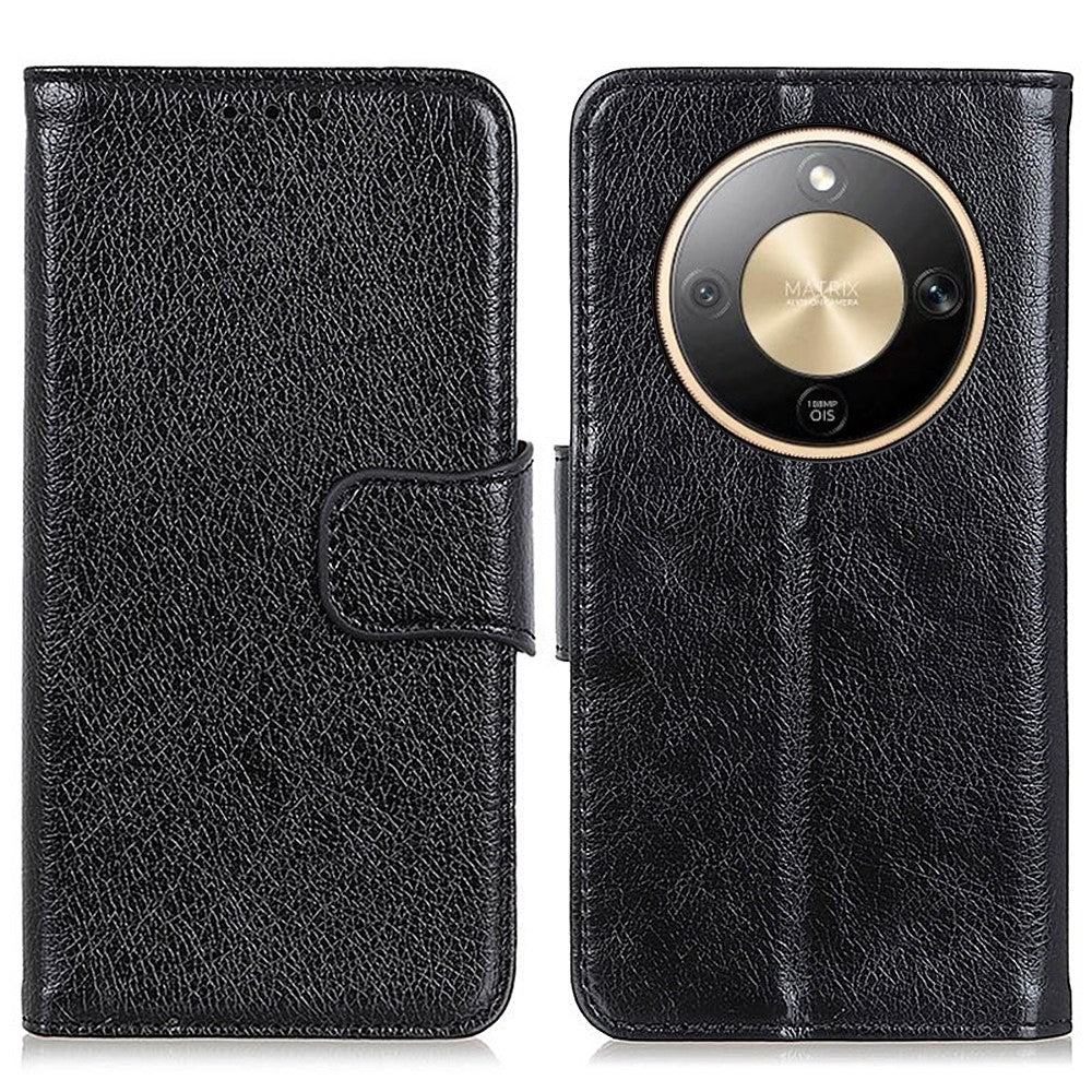 Wallet Case For Honor Magic8 Lite 5G  /  X70 5G  /  X9d 5G Nappa Texture Split Leather Phone Cover