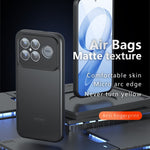For Xiaomi Redmi K90 Pro Max 5G / Poco F8 Ultra Case Skin-Touch TPU + PC Matte Phone Back Cover, Transparent Black
