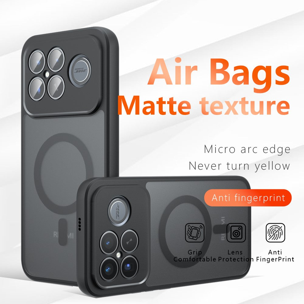 For Xiaomi Redmi K90 Pro Max 5G / Poco F8 Ultra Case Skin-Touch TPU + PC Matte Phone Back Cover, Transparent Black