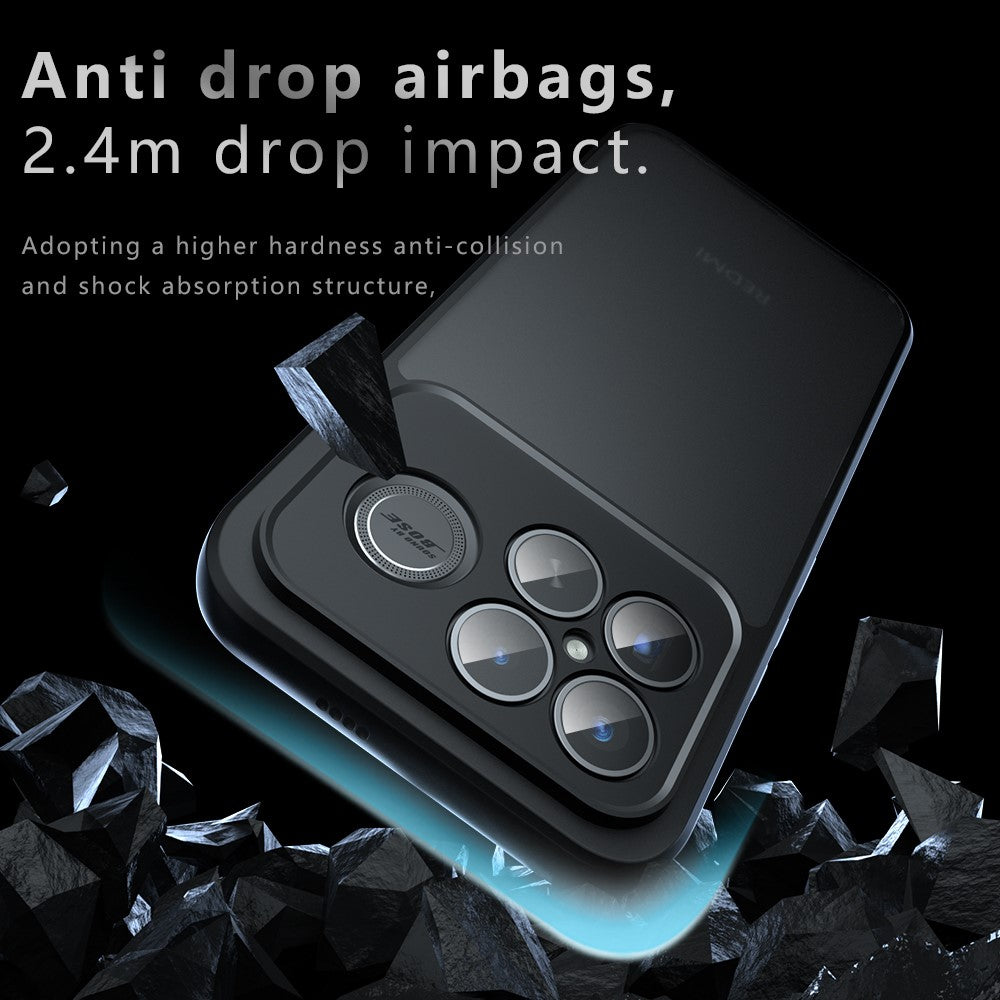 For Xiaomi Redmi K90 Pro Max 5G / Poco F8 Ultra Case Skin-Touch TPU + PC Matte Phone Back Cover, Transparent Black