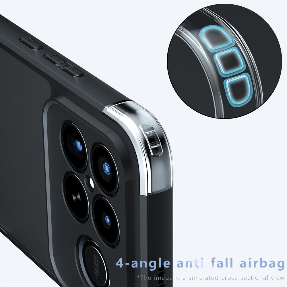 For Xiaomi Redmi K90 Pro Max 5G / Poco F8 Ultra Case Skin-Touch TPU + PC Matte Phone Back Cover, Transparent Black