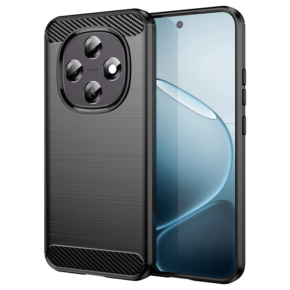 For Oppo F31 Pro 5G Case Protective Phone Cover Carbon Fiber Texture Brushed- Blue