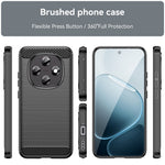 For Oppo F31 Pro 5G Case Protective Phone Cover Carbon Fiber Texture Brushed- Blue