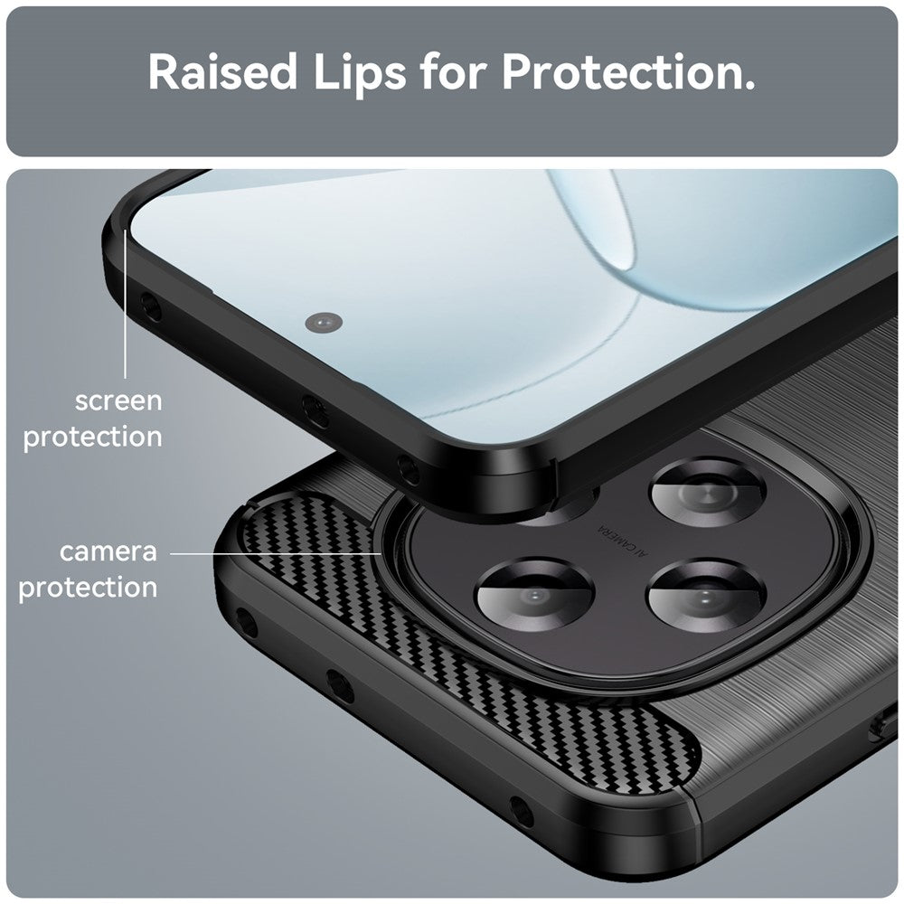 For Oppo F31 Pro 5G Case Protective Phone Cover Carbon Fiber Texture Brushed- Blue