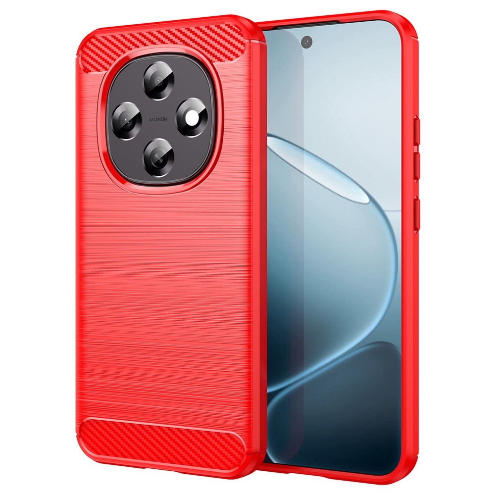 For Oppo F31 Pro 5G Case Protective Phone Cover Carbon Fiber Texture Brushed- Blue