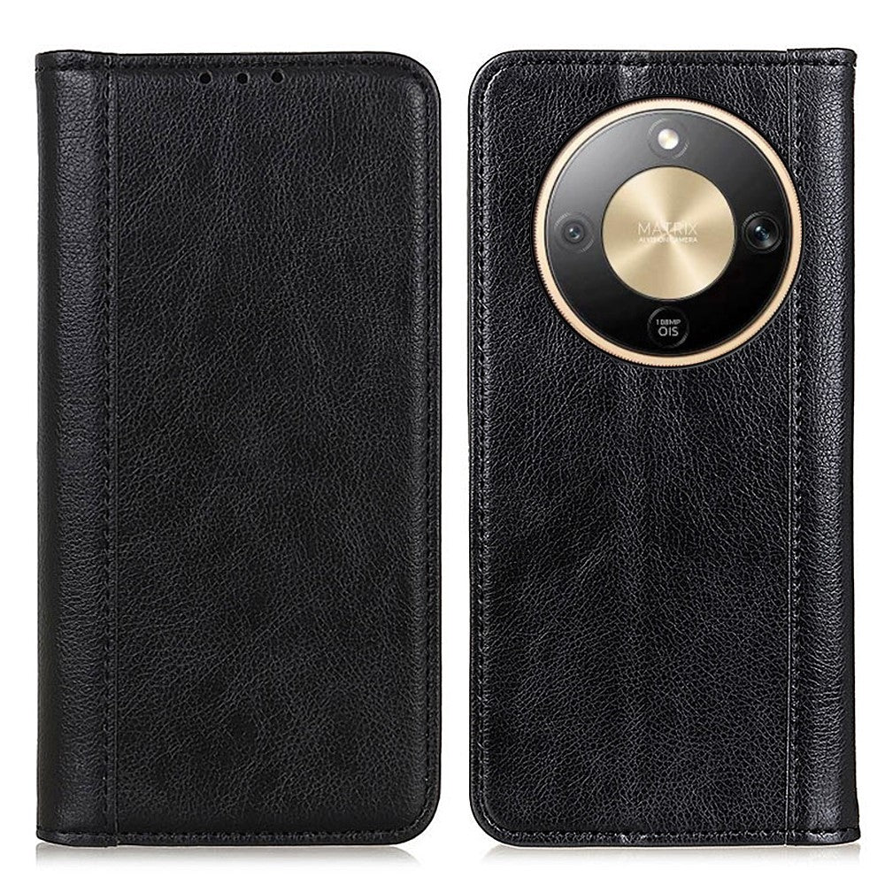 For Honor Magic8 Lite 5G / X70 5G / X9d 5G Stand Case Split Leather Litchi Texture Wallet Phone Cover