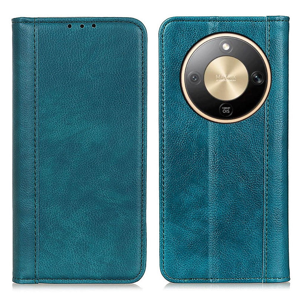 For Honor Magic8 Lite 5G / X70 5G / X9d 5G Stand Case Split Leather Litchi Texture Wallet Phone Cover