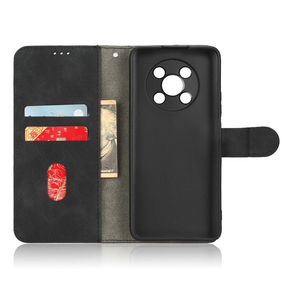 For Huawei nova Y90 4G Skin-touch Feeling PU Leather Wallet Case Foldable Stand Anti-drop Phone Cover