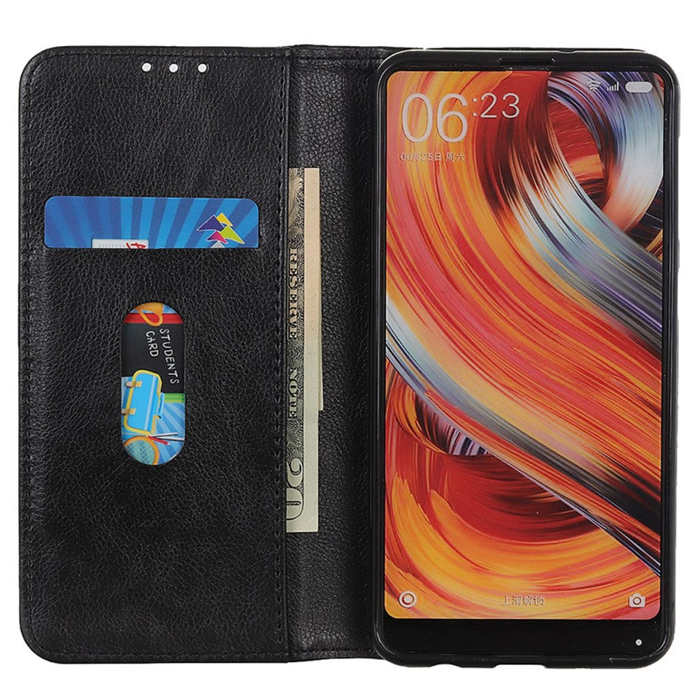 Til Motorola Edge 70 5G Stand Case Splitlæder Litchi Tekstur Pung Telefoncover