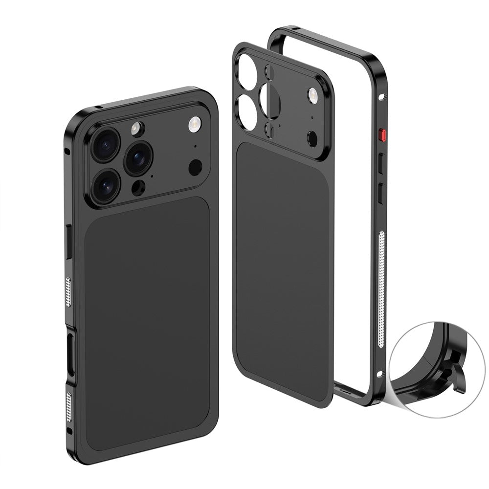 DYONG For iPhone 16 Pro Max Case Kit Transform to 17 Pro Max Metal Frame + Back Panel Locking Buckle Phone Cover