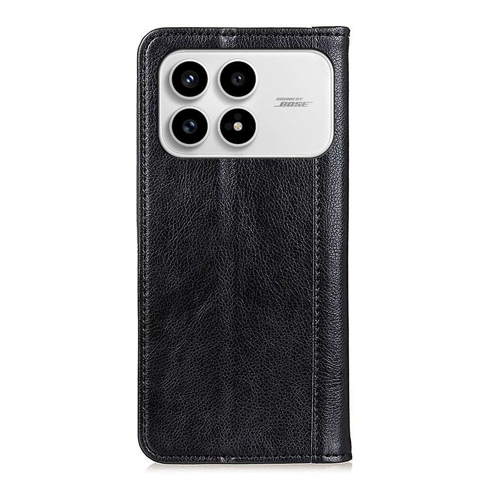 For Xiaomi Redmi K90 5G / Poco F8 Pro 5G Stand Case Split Leather Litchi Texture Wallet Phone Cover