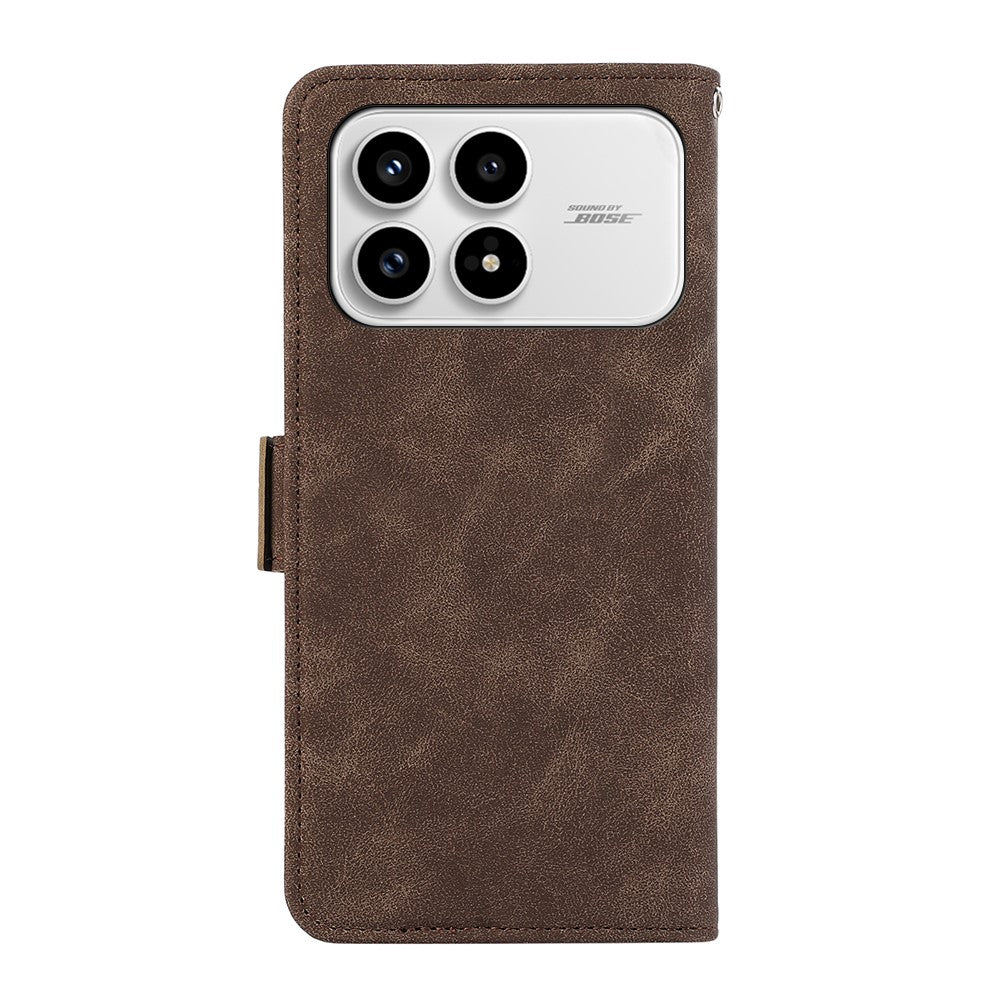 ABEEL For Xiaomi Redmi K90 5G / Poco F8 Pro 5G Case PU Leather Folio Stand View RFID Blocking Phone Cover