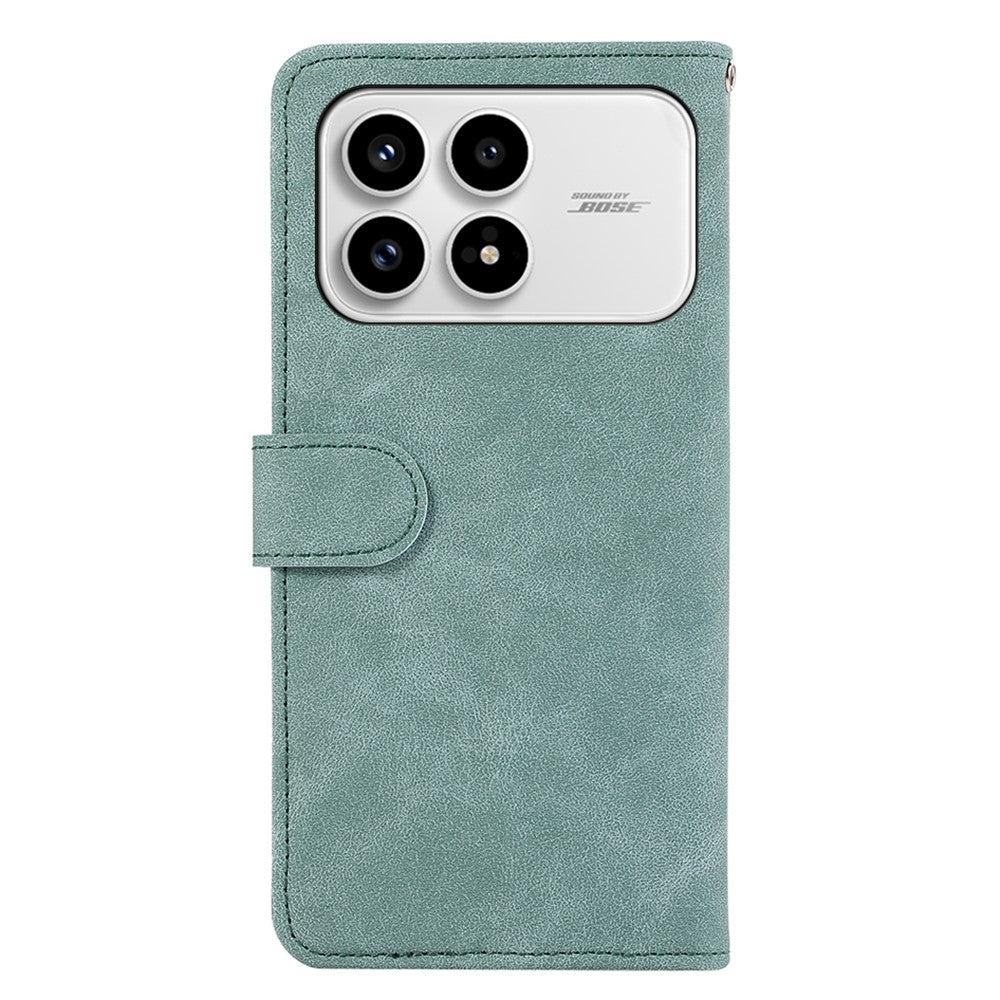 ABEEL For Xiaomi Redmi K90 5G / Poco F8 Pro 5G Case Color Splicing Leather Flip Phone Cover RFID Blocking
