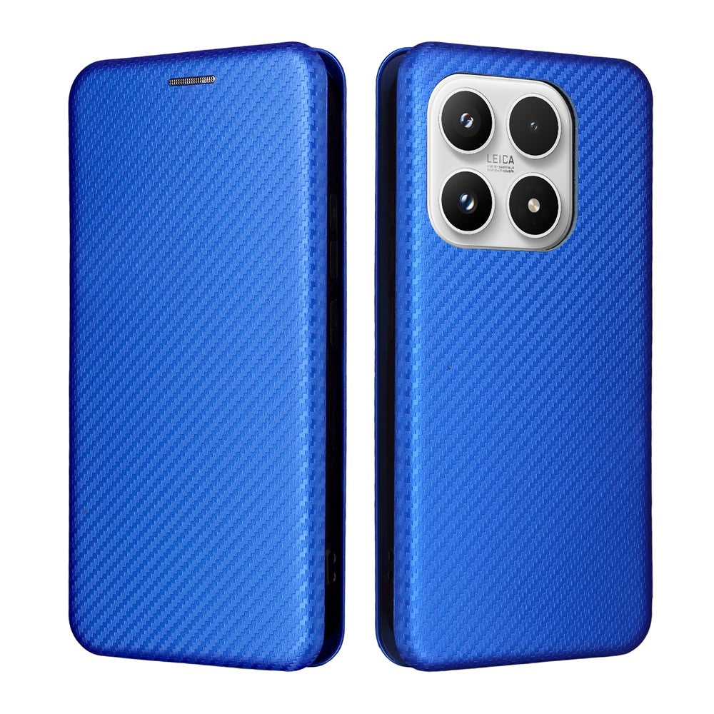 For Xiaomi 17 Case Carbon Fiber Texture Drop-Proof PU Leather Phone Cover