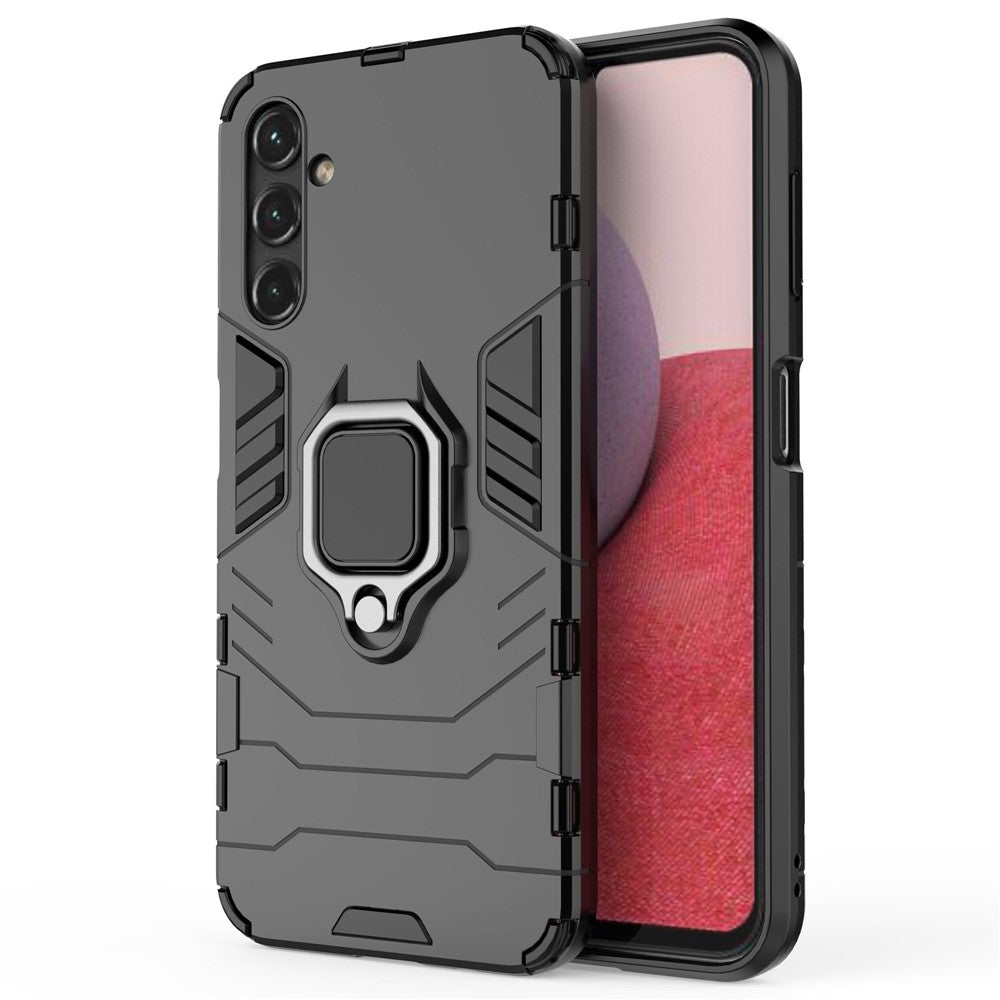 Samsung Galaxy A14 5G / A14 4G Armor Stötsäker Hårt PC Mjukt TPU Ringhållare Stativ mobilskal Skyddande Skal