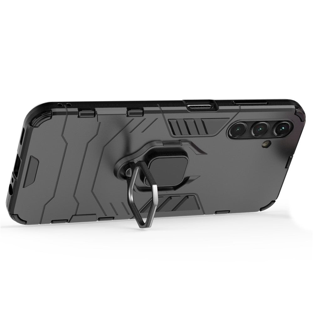Samsung Galaxy A14 5G / A14 4G Armor Stötsäker Hårt PC Mjukt TPU Ringhållare Stativ mobilskal Skyddande Skal
