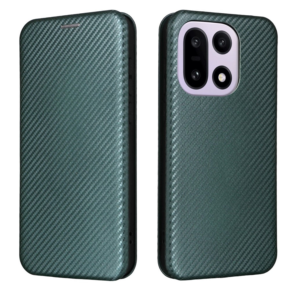 OnePlus 15 5G-skal, kolfiberstruktur, fallsäkert PU-läder, mobilskal