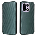 OnePlus 15 5G-skal, kolfiberstruktur, fallsäkert PU-läder, mobilskal