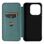 OnePlus 15 5G-skal, kolfiberstruktur, fallsäkert PU-läder, mobilskal