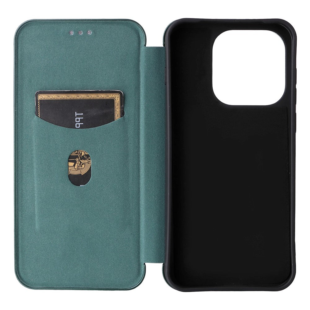 OnePlus 15 5G-skal, kolfiberstruktur, fallsäkert PU-läder, mobilskal