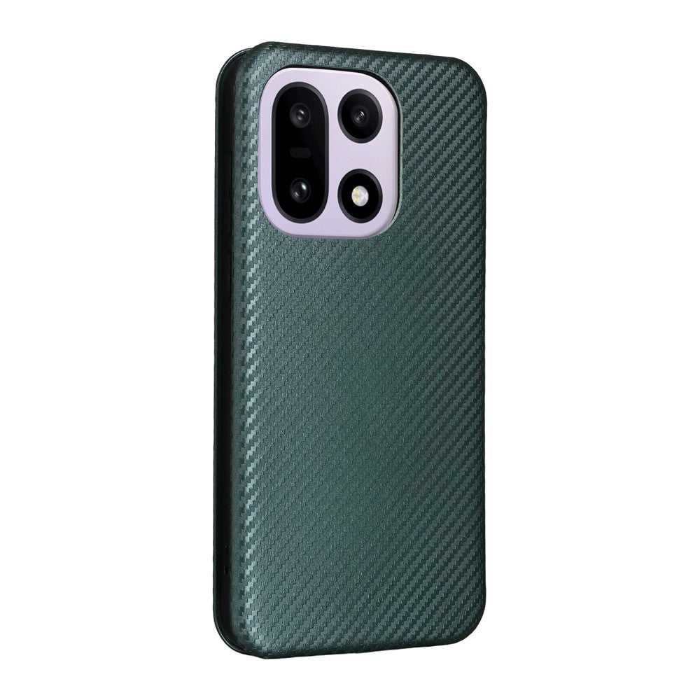 OnePlus 15 5G-skal, kolfiberstruktur, fallsäkert PU-läder, mobilskal