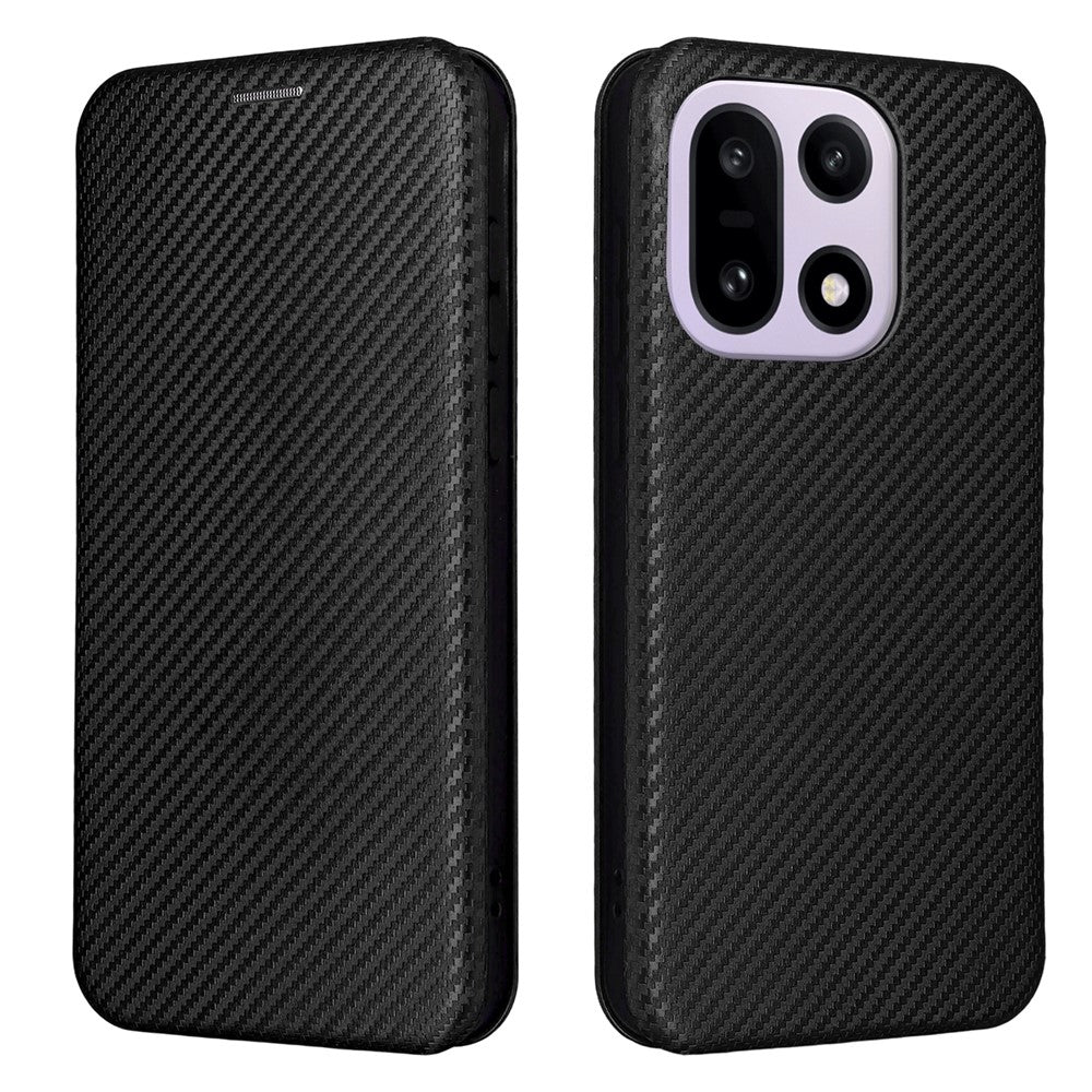 OnePlus 15 5G-skal, kolfiberstruktur, fallsäkert PU-läder, mobilskal