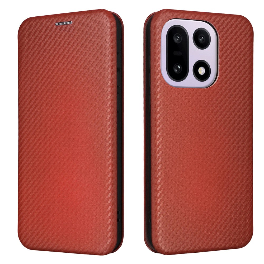 OnePlus 15 5G-skal, kolfiberstruktur, fallsäkert PU-läder, mobilskal