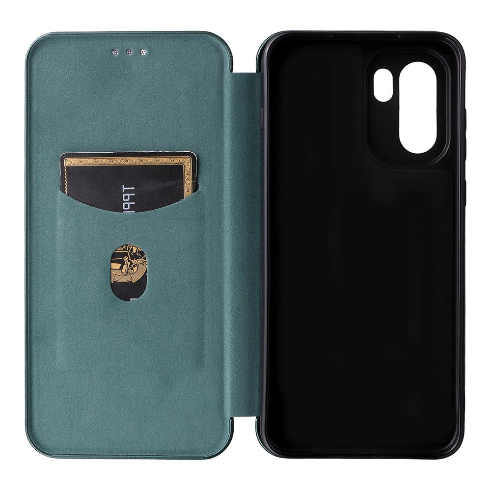 OnePlus 15R 5G / Ace 6T 5G / Ace 6 5G skal kolfiberstruktur fallsäkert PU-läder mobilskal