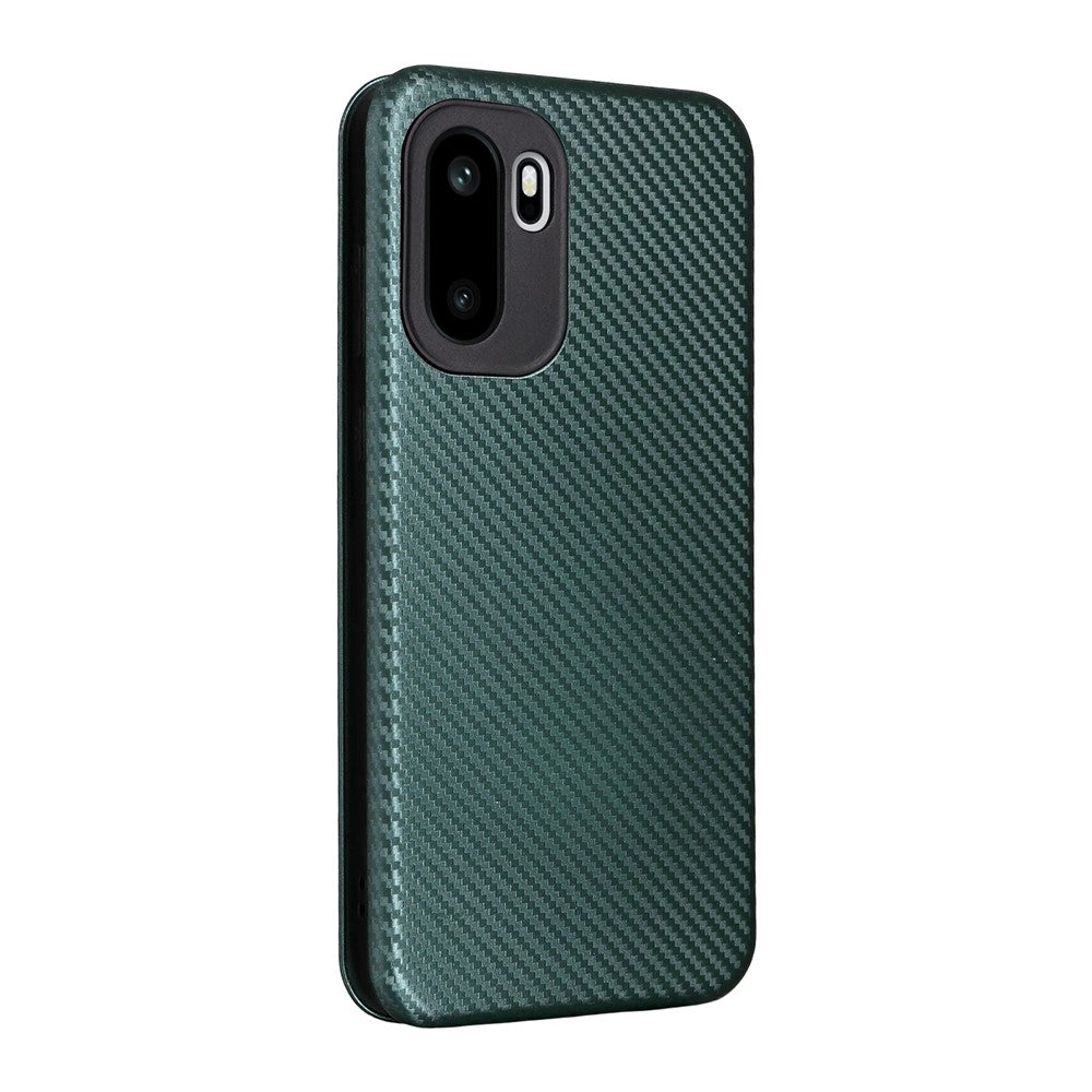 OnePlus 15R 5G / Ace 6T 5G / Ace 6 5G skal kolfiberstruktur fallsäkert PU-läder mobilskal
