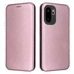 OnePlus 15R 5G / Ace 6T 5G / Ace 6 5G skal kolfiberstruktur fallsäkert PU-läder mobilskal