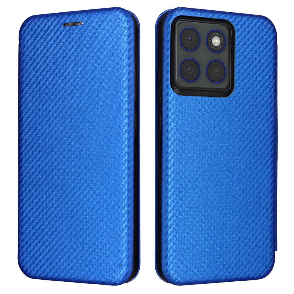 For Motorola Edge 70 5G Case Carbon Fiber Texture Drop-Proof PU Leather Phone Cover