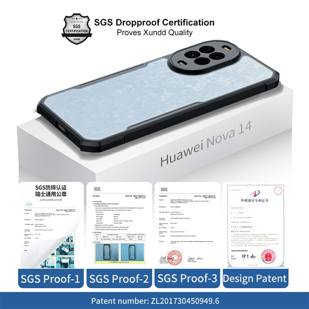 XUNDD For Huawei nova 14 Lite 5G Case Dropproof TPU + Acrylic Clear Back Phone Cover
