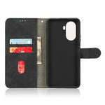 For Huawei nova Y70 4G Skin-touch Feeling Flip Phone Shell Wallet Stand Phone Case Folio PU Leather + TPU Cover