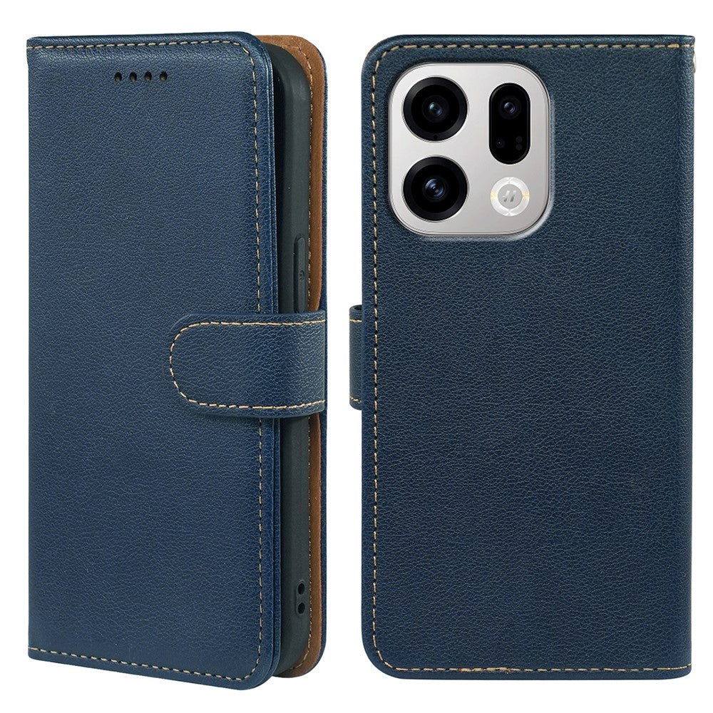 For Oppo Find X9 5G Case RFID Blocking Wallet Litchi Texture Leather Phone Cover Magnetic Clasp