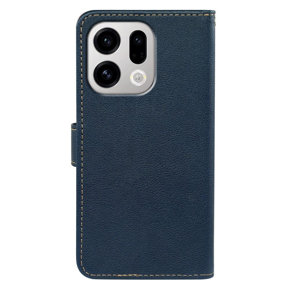 For Oppo Find X9 5G Case RFID Blocking Wallet Litchi Texture Leather Phone Cover Magnetic Clasp